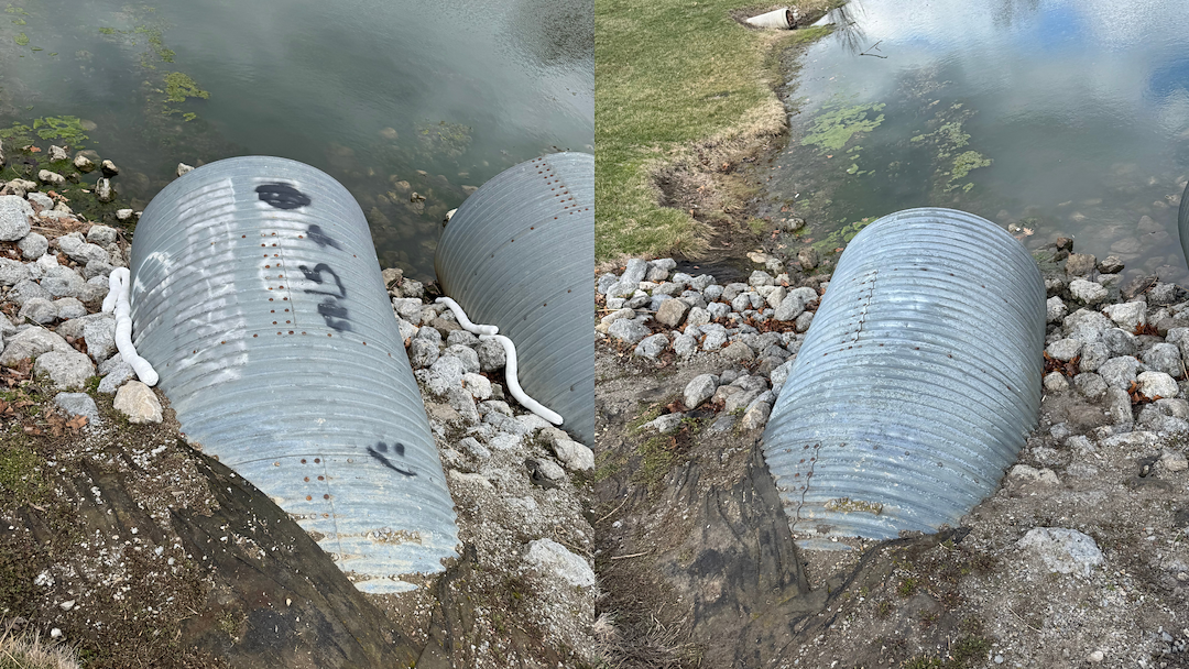 Graffiti Removal for Drainage Pipe in Local Subdivision – Fort Wayne, IN